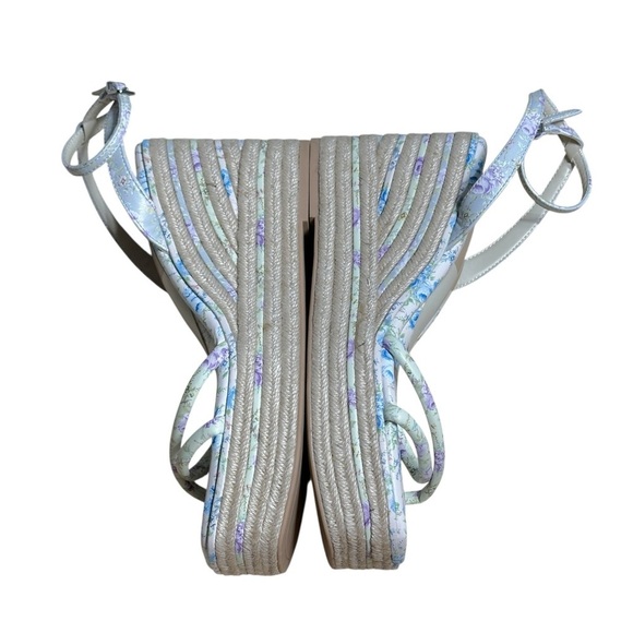 Dolce Vita Blue Floral Elvia Strappy Platform Wedge Sandals Womens 9.5 - Picture 5 of 8